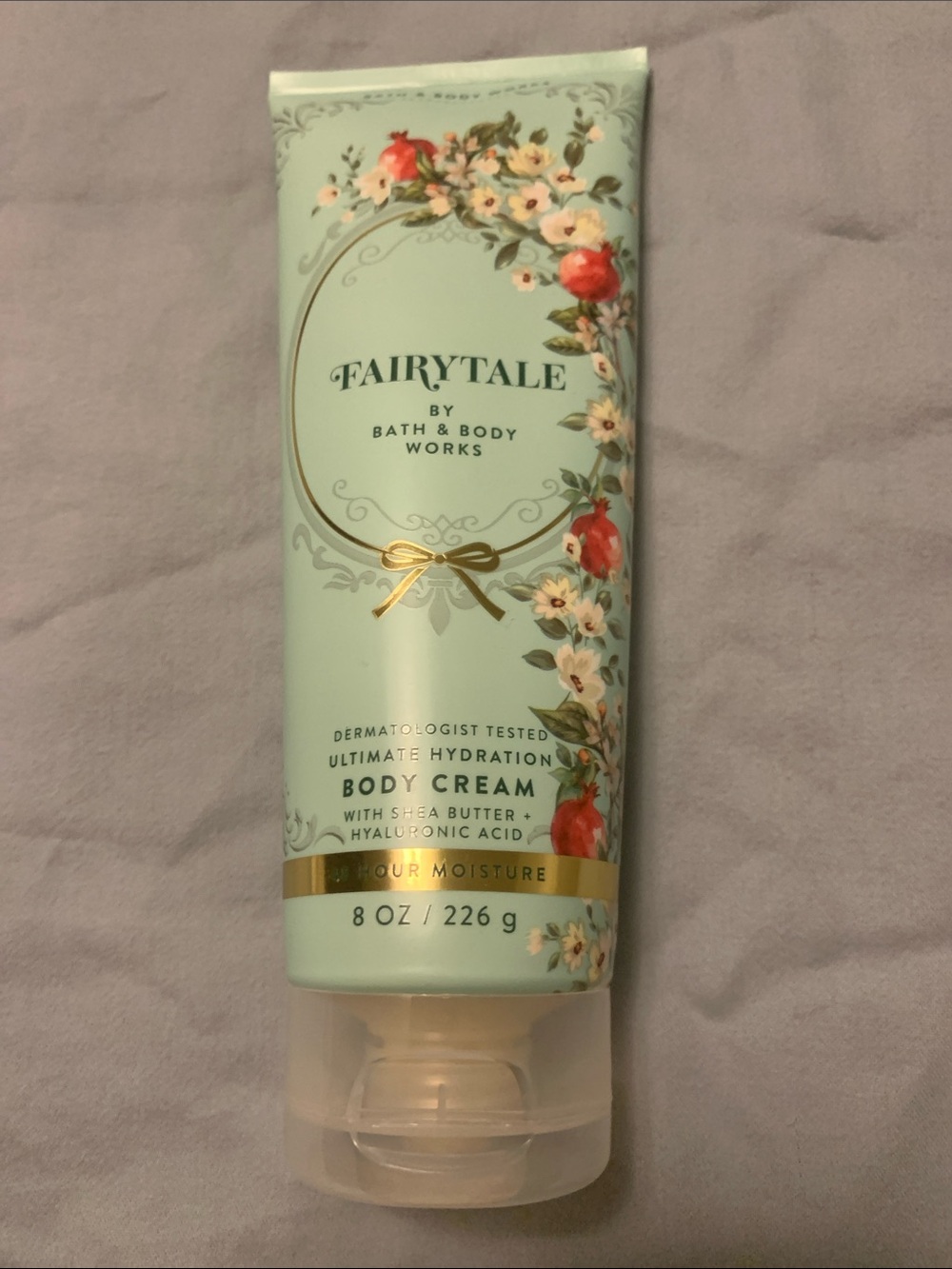 Bath & Body Works Fairytale Body Cream - Mint Green with Floral Accents